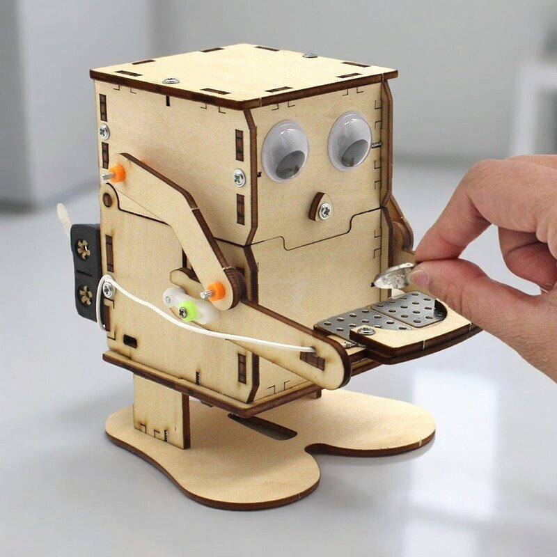 Science Robot - Robot Kayu Rakitan DIY Model Pengambil