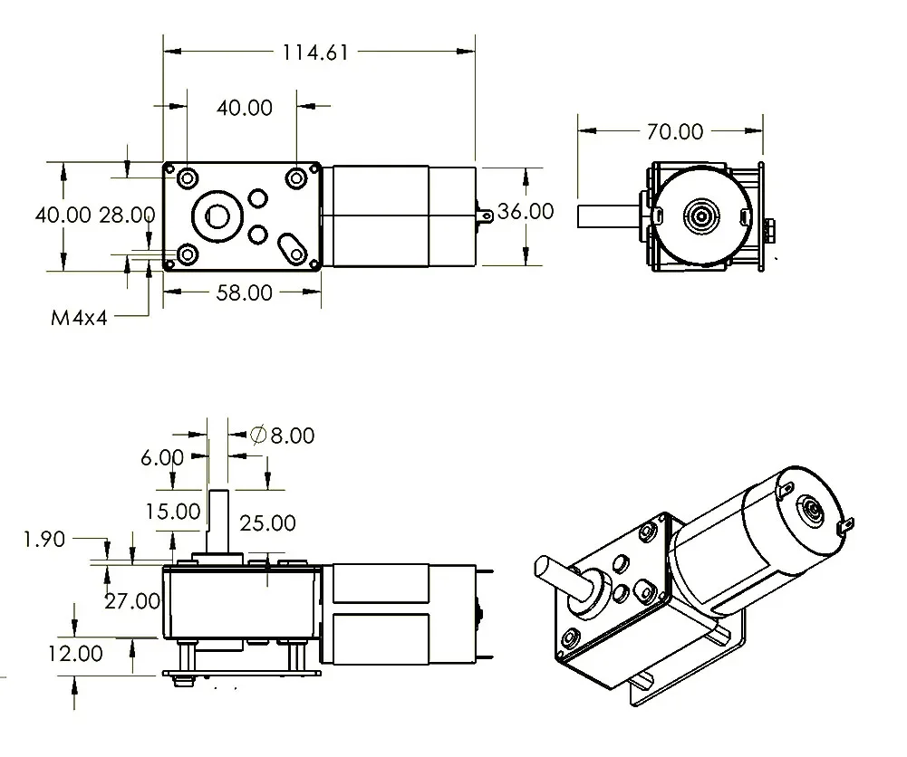 Robot Arm Motor - ASMC-LQ ASME-SQ 60/70/120KG Motor Servo Reduksi