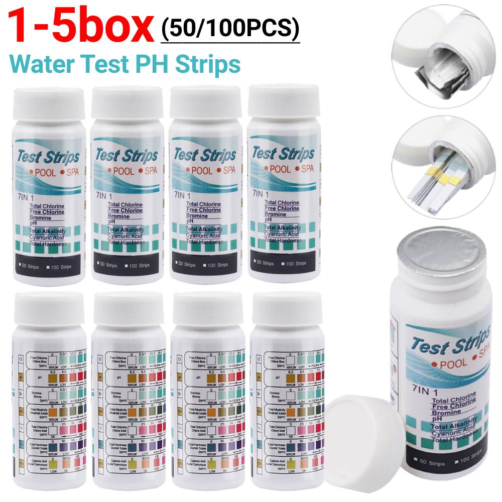 50/100 Buah Strip PH Uji Air 7 - Ph Strip Test ulasan dan harga