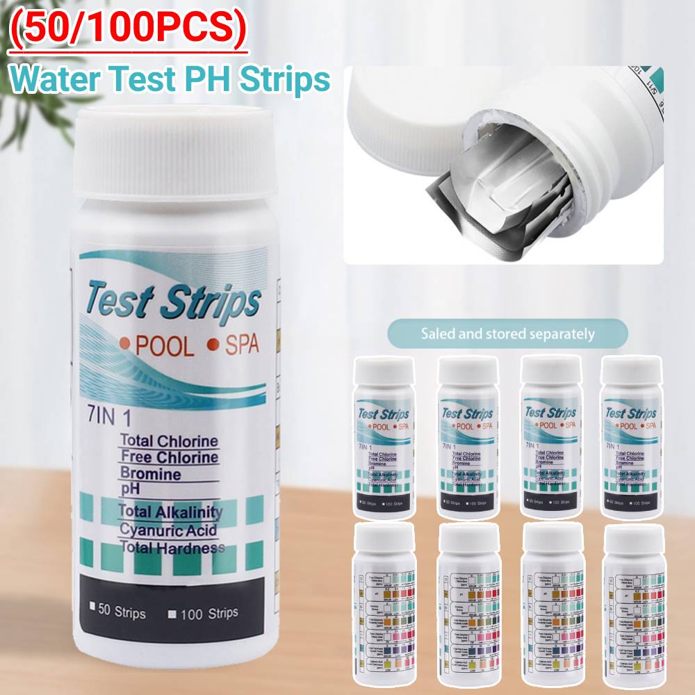 50/100 Buah Strip PH Uji Air 7 - Ph Strip Test ulasan dan harga