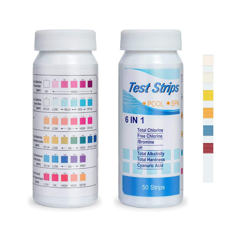 Strip Tes PH Klorin 6 In 1 - 5 - Ph Strip Test ulasan dan harga
