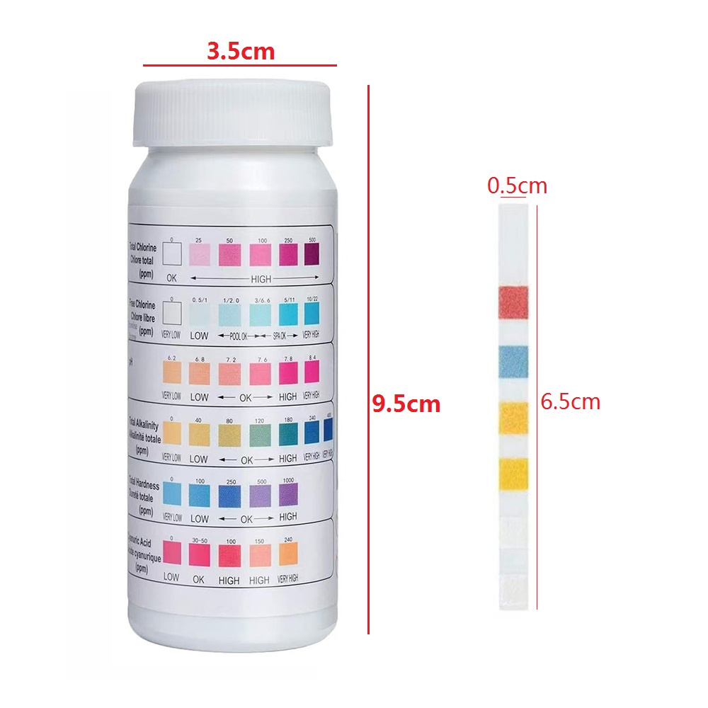50 Buah/Botol Serbaguna 6 In 1 - Ph Strip Test ulasan dan harga