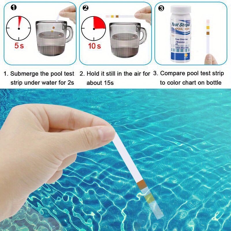 Strip Tes PH Klorin SPA Kolam  - Ph Strip Test ulasan dan harga