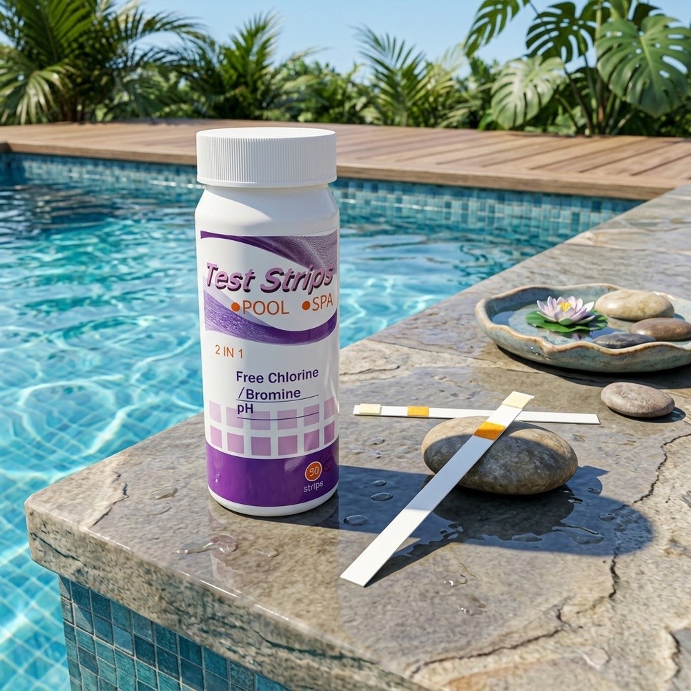 2 in 1 Strip Tes Kolam Renang  - Ph Strip Test ulasan dan harga
