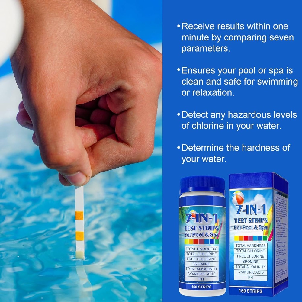 Strip Tes Kolam Renang 7-in-1  - Ph Strip Test ulasan dan harga