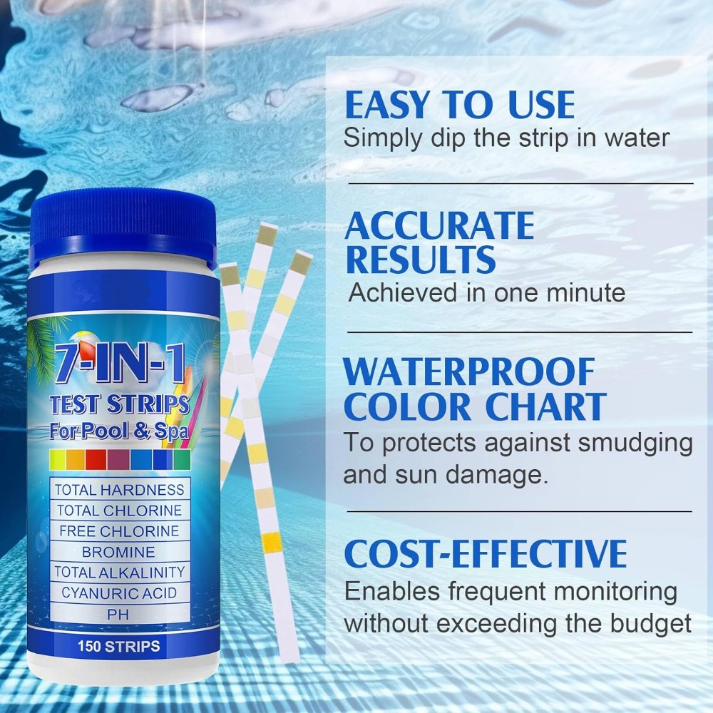Strip Tes Kolam Renang 7-in-1  - Ph Strip Test ulasan dan harga