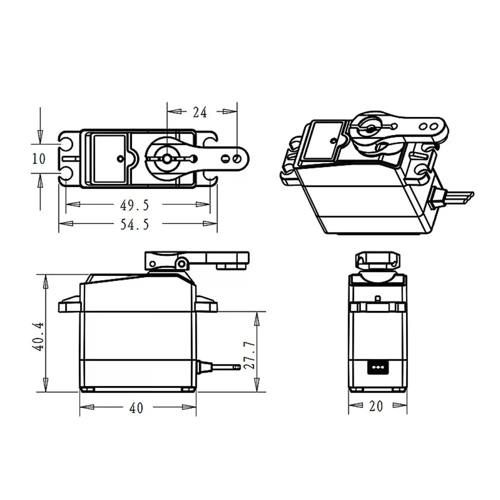 DS3225 Pro 25kg Motor Servo RC - Robot Arm Motor ulasan dan harga