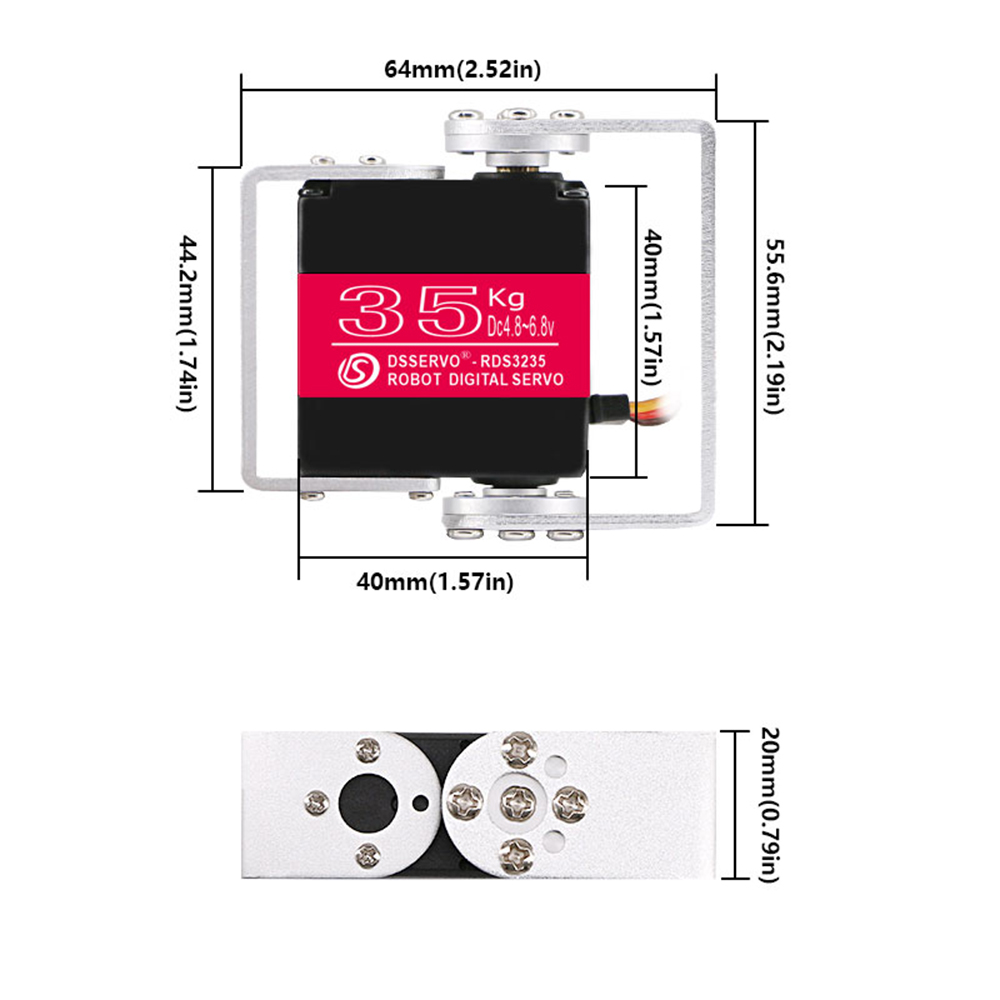 35KG Servo Digital Robot 4.8-6 - Robot Arm Motor ulasan dan harga